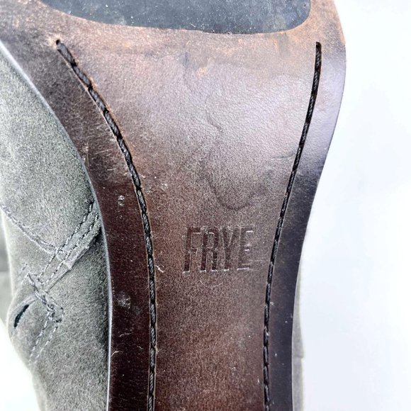 ⚡️SOLD⚡️ frye the clara grey suede over the knee heeled boots - size 9.5 - Picture 3 of 11